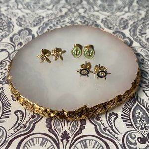Three Pairs of Nautical Post Earrings